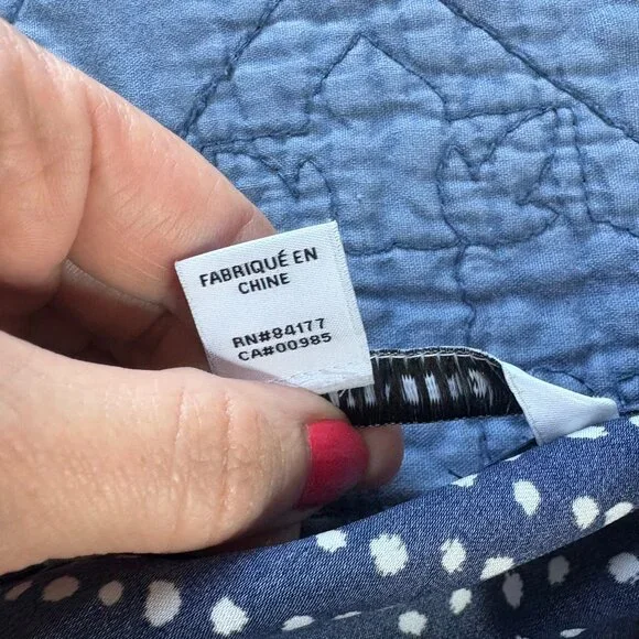 Diane Von Furstenberg DVF Polka Dotted Silk A Line Ruffled Skirt Size 6 Navy - Picture 6 of 10